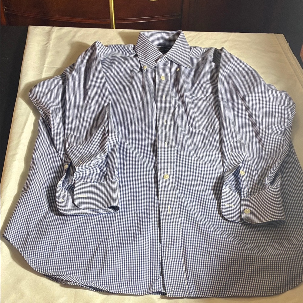 Men’s Large Robert Talbott men’s shirt. EUC bottom down plaid shirt